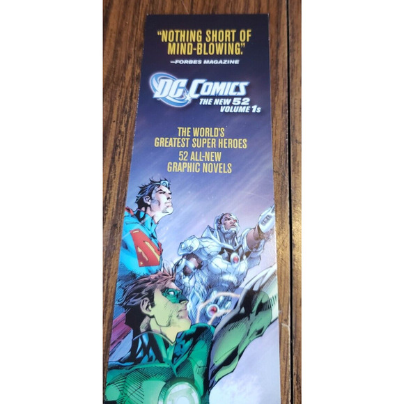 DC Comics The New 52 Crossover Promo Bookmark Checklist Superman Batman JLA - Picture 3 of 6